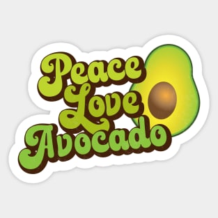 Peace Love Avocado Sticker